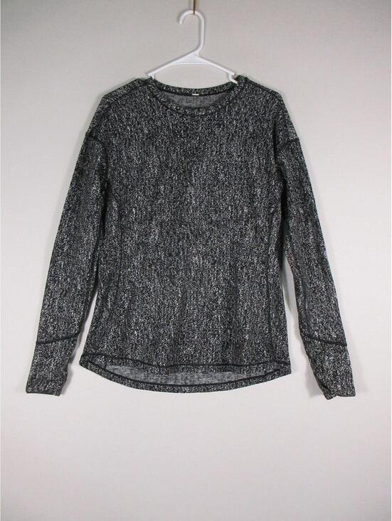 Tops - Lululemon Womens Outrun Long Sleeve Running Top Size M Suited Print White/Black